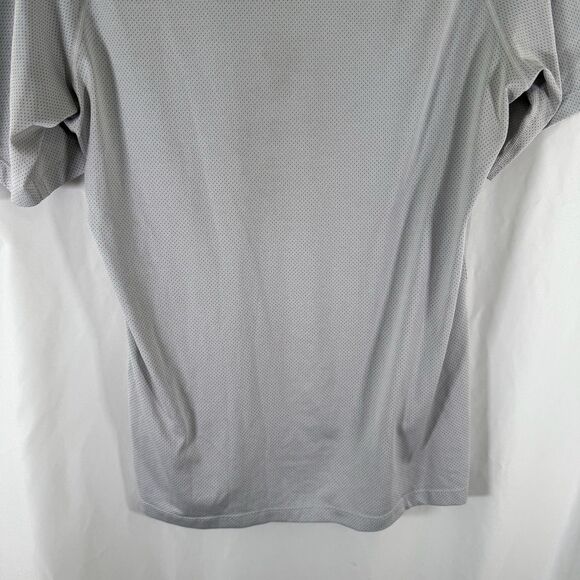 Nike Pro Dri Fit Shirt Men's Large Grey Short Sleeve Swoosh Print Crew Neck - Picture 9 of 9